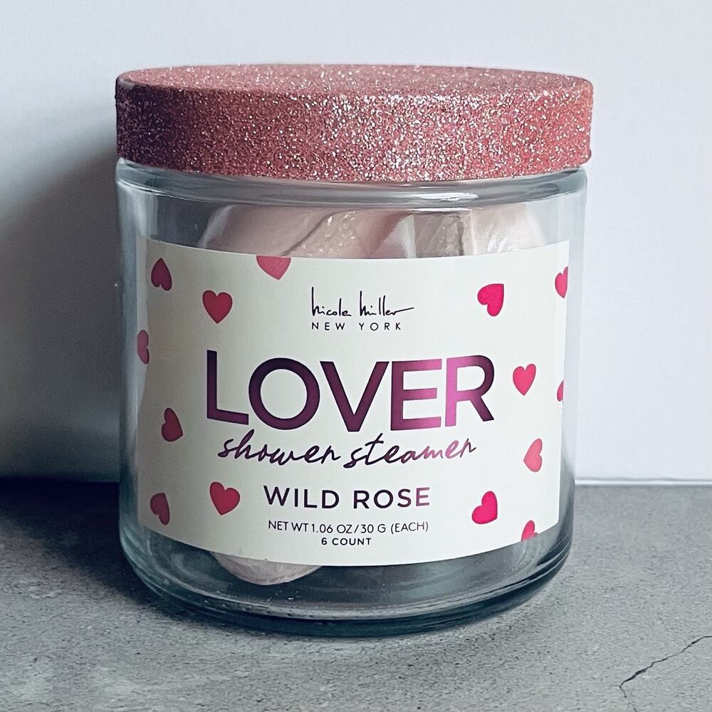 Nicole Miller Lover Wild Rose Shower Steamers 6 Count Hearts Aromatherapy Gift